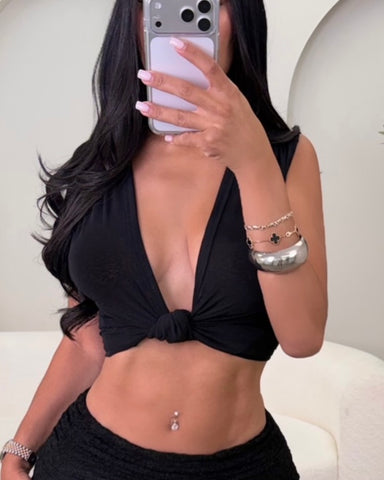 Knot Yours Crop (Black)