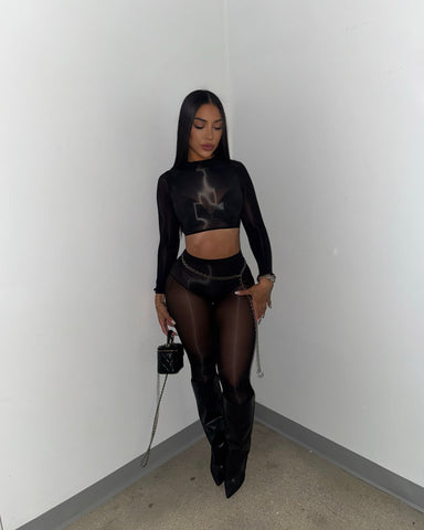 Mesh & Sexy Pant Set
