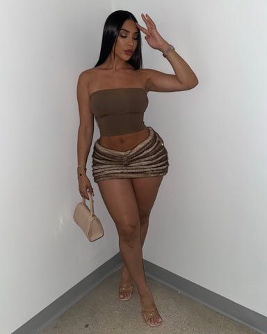 Chestnut Charm Mini Skirt (Light)