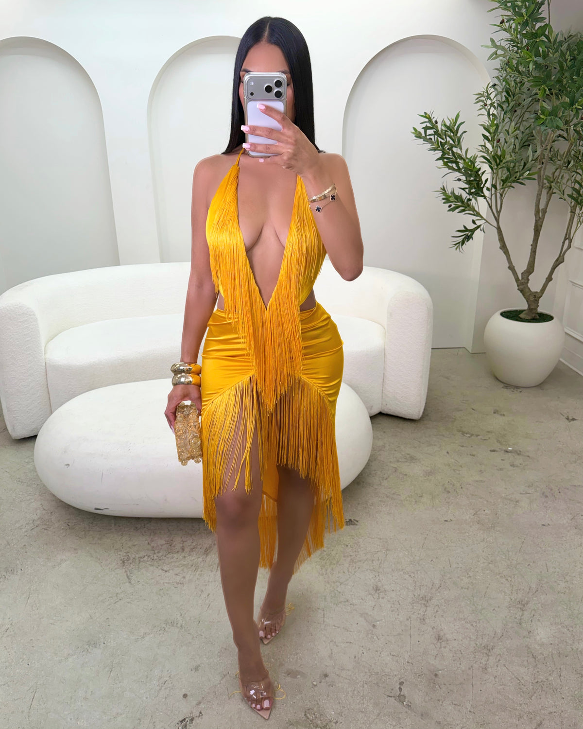 Golden Hour Fringe Midi