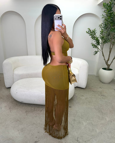 Aurelia Maxi Dress (Olive)