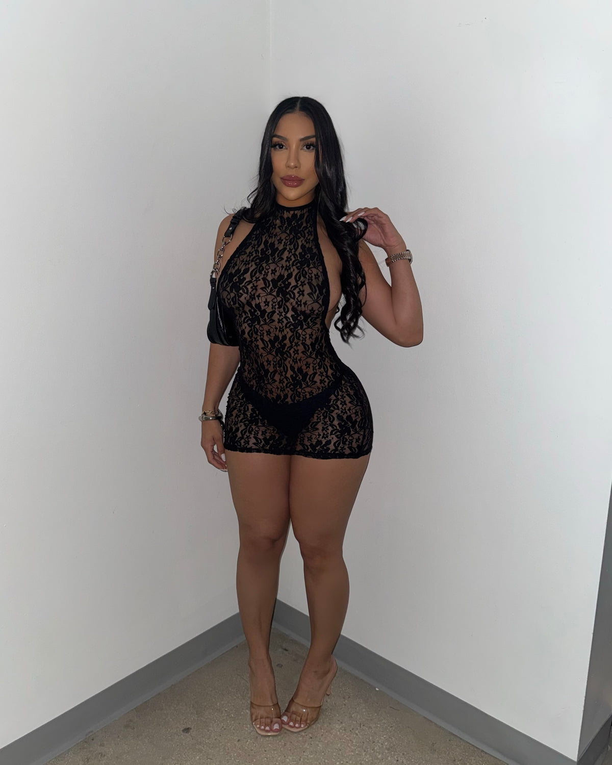 Got Your Attention Lace Mini