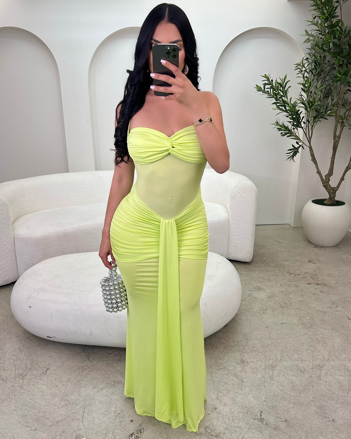 Avery Maxi Dress (Pistachio)