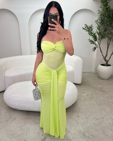 Avery Maxi Dress (Pistachio)