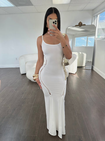 TrendSetter Maxi Dress (White)