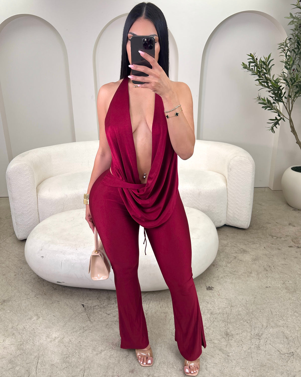 Merlot Please Jumpsuit