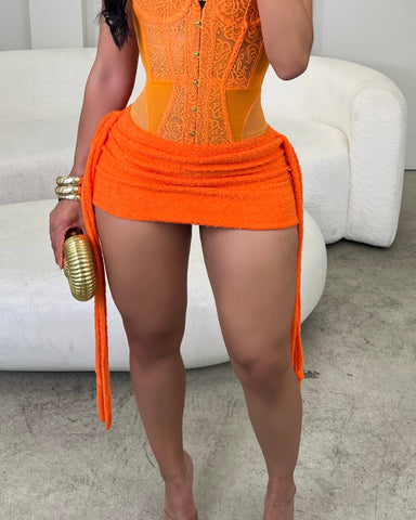 Hot Tropics Ruched Skirt