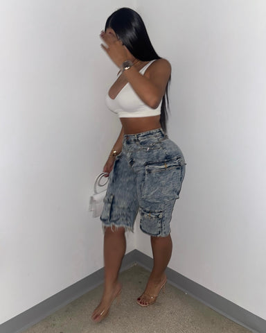 Trendy Cargo Jorts