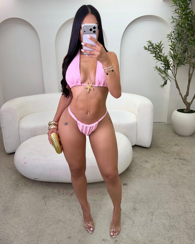 Pink Beaches 3Pc Swim Set