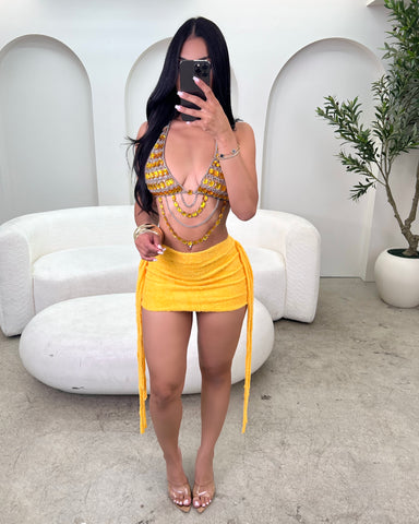 Sun Kissed Ruched Skirt