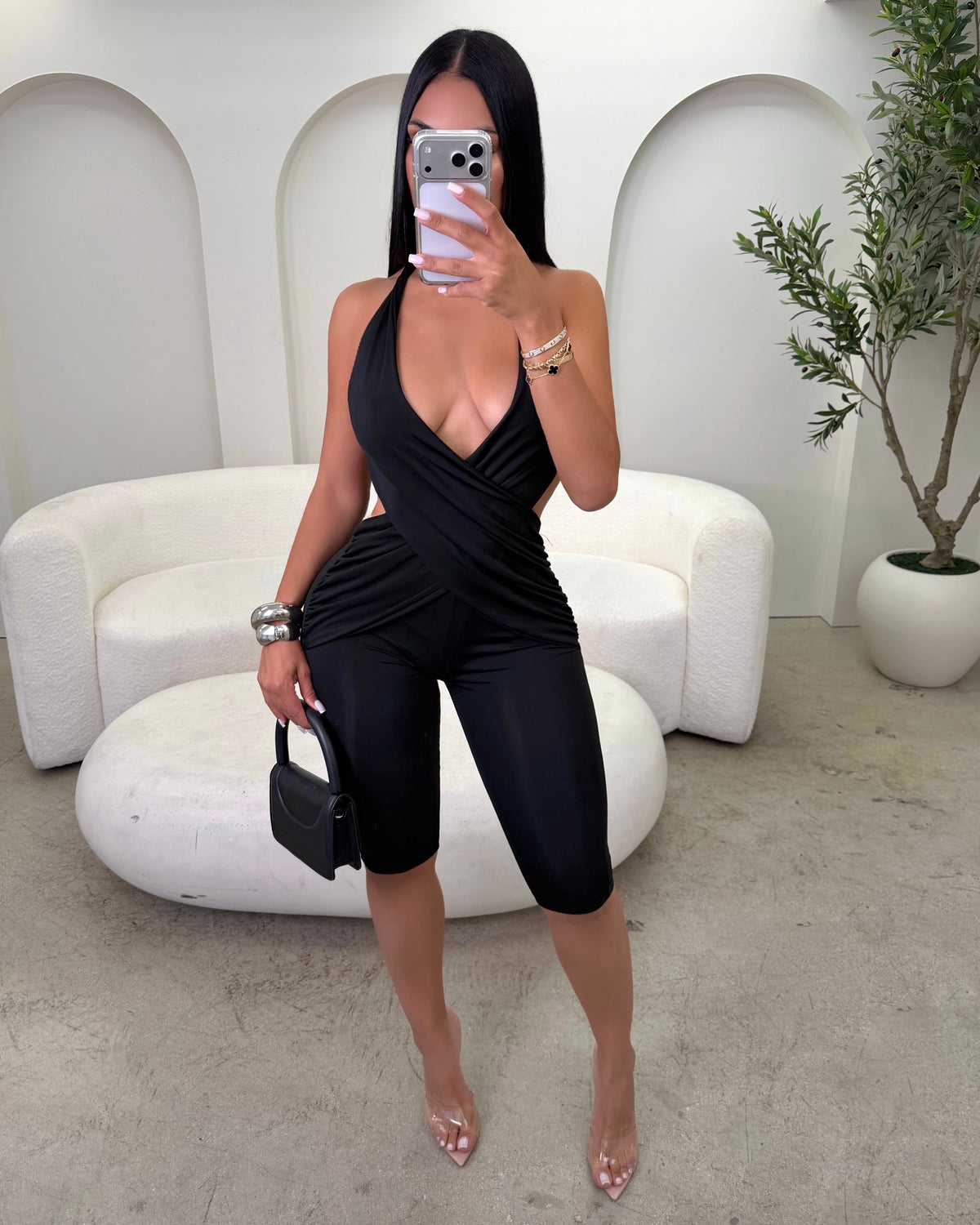 Draped Desire Romper