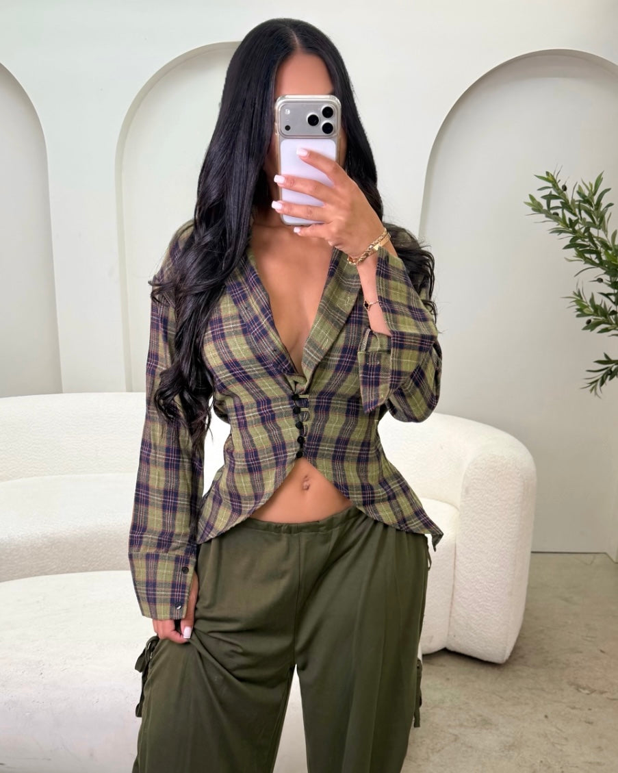 Autumn Crush Plaid Top