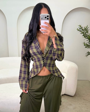 Autumn Crush Plaid Top