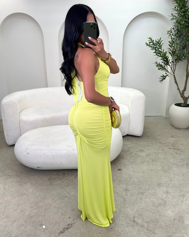Sculpted Chic Pistachio Maxi