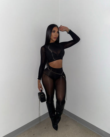 Mesh & Sexy Pant Set