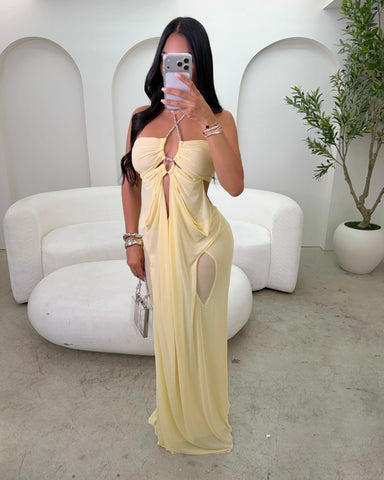 Soft Seduction Maxi (Pastel Yellow)