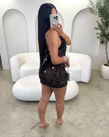 Noire Temptation Sequin Mini