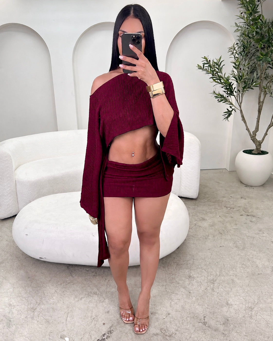 Merlot Kiss Skirt Set