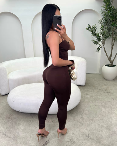 Hug My Body Jumpsuit (Brown)