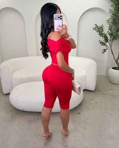 Bold & Red Capri Set