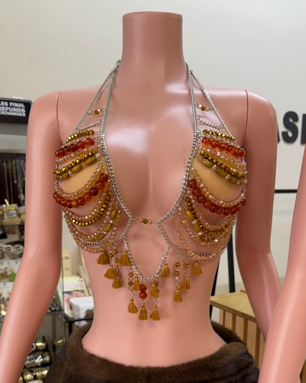 Vintage Love Beaded Top