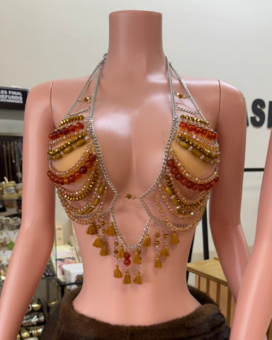 Vintage Love Beaded Top