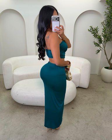 Emerald Hour Skirt Set