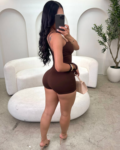 Hug My Body Romper (Brown)