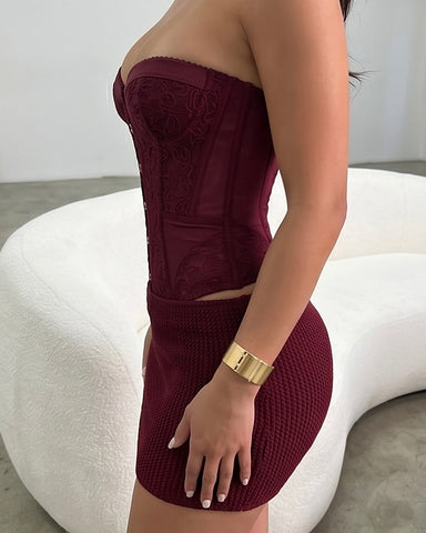Femme Fatale Corset (Burgundy)