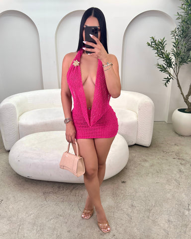 Honey Drip Crochet Mini (Pink)