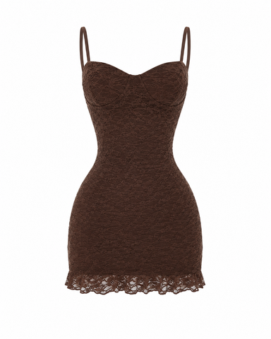 Mocha Dreams Lace Mini