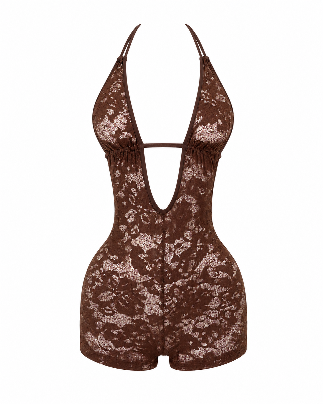 Make it Sexy Lace Romper (Chocolate)