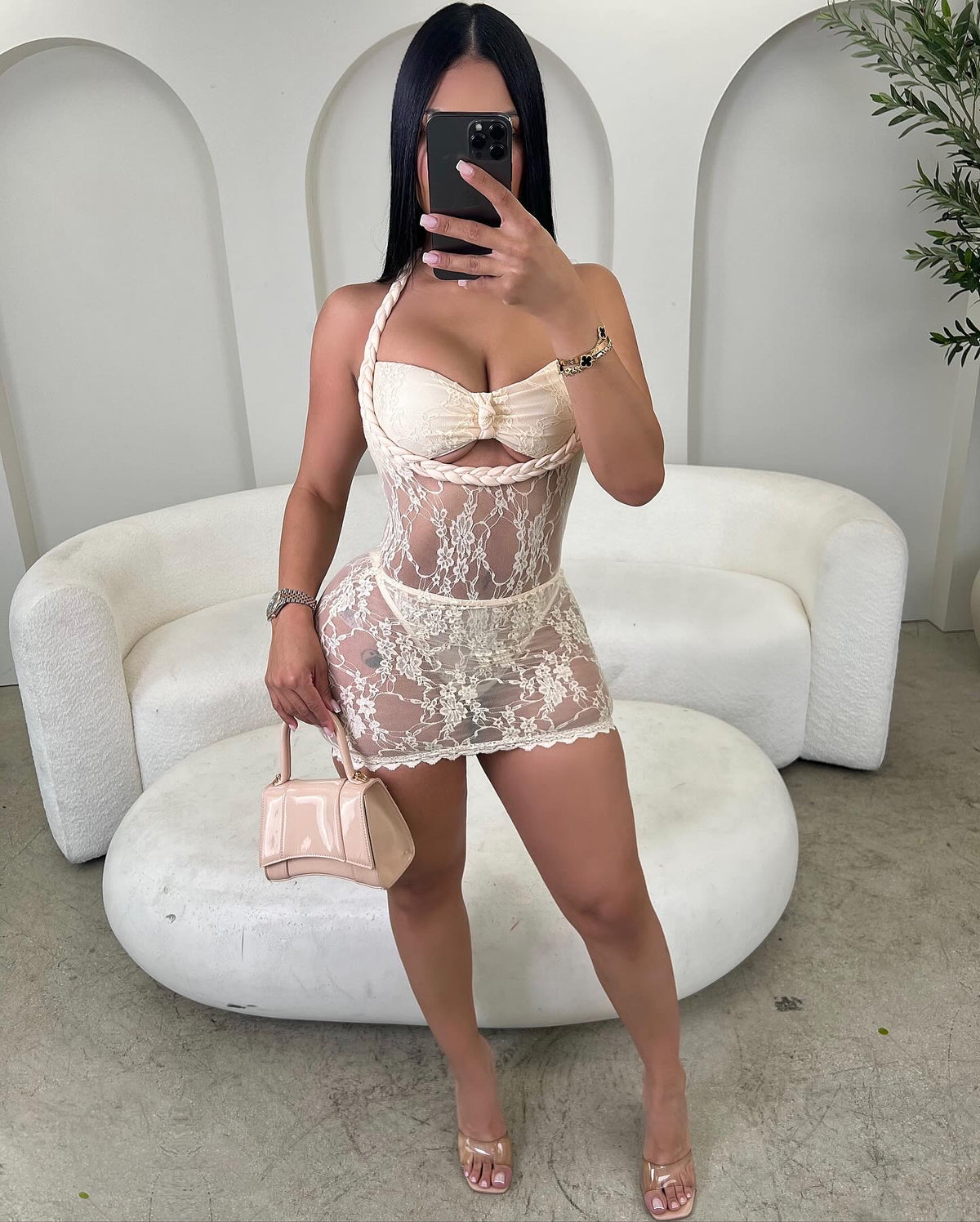 Barbie Girl Lace Set (Nude)