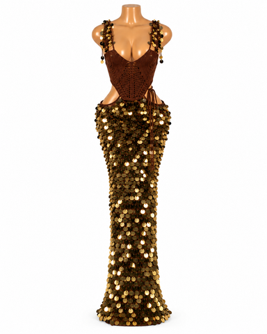 Golden Hour Goddess Maxi (Brown)