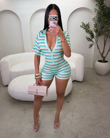 Sunday Stroll Striped Romper