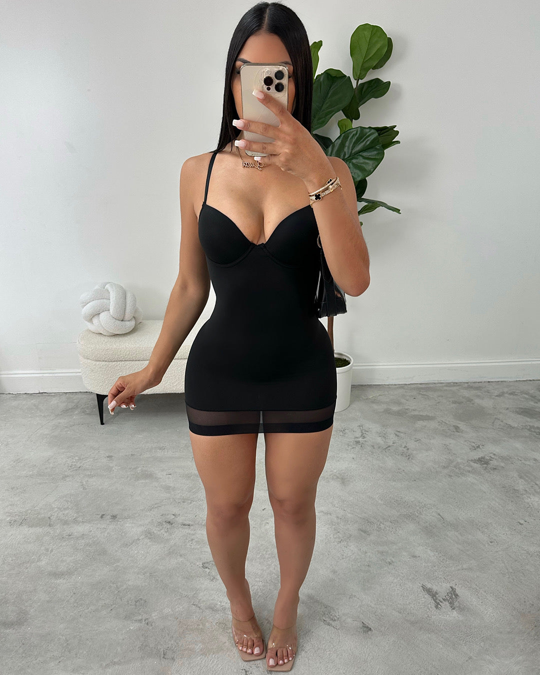 Hug My Body Mini Dress (Black)