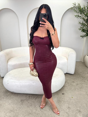 Burgundy Nights Fall Maxi