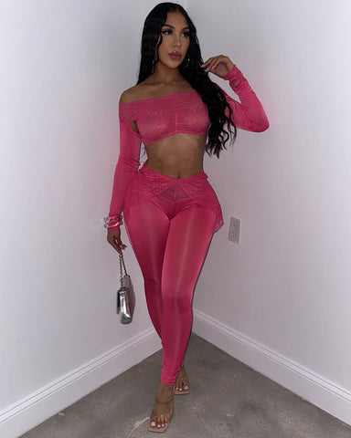 Pink Seduction Pant Set