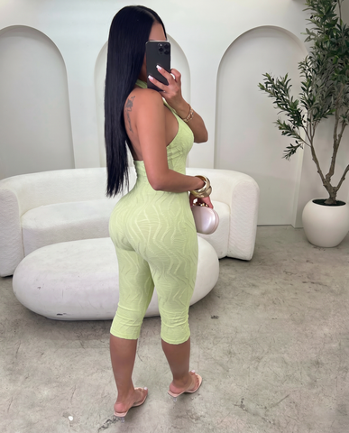 Malika Capri Jumpsuit (Green)