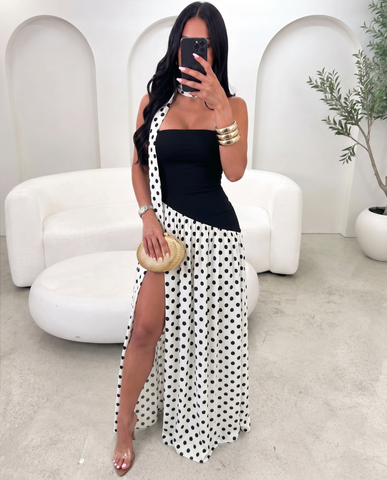 Kennedy Dress (White/Black)