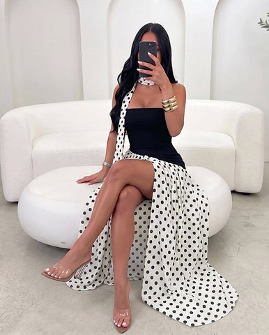 Kennedy Dress (White/Black)