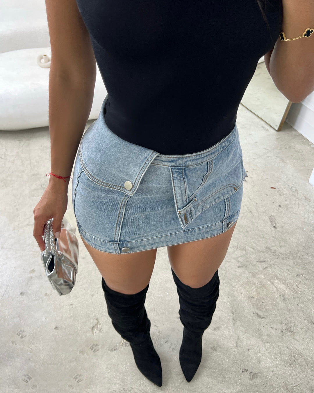 Stay Trendy Denim Mini Skirt