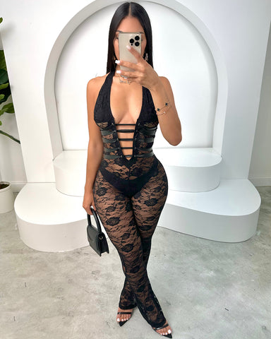 Keep It Sexy Lace Jumpsuit