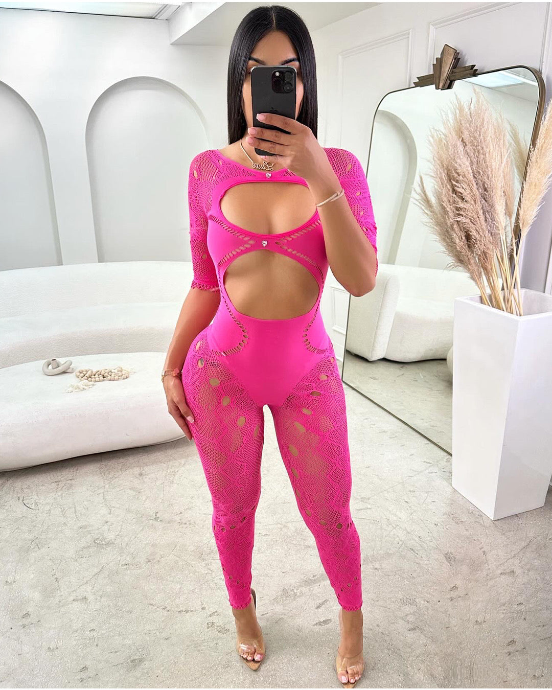 Toxic Babe Jumpsuit (Pink)