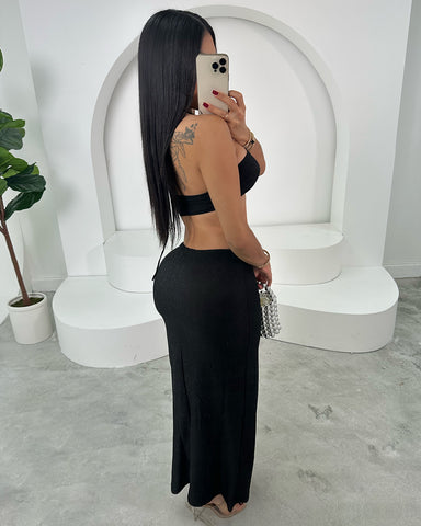 Midnight Mist Cutout Maxi