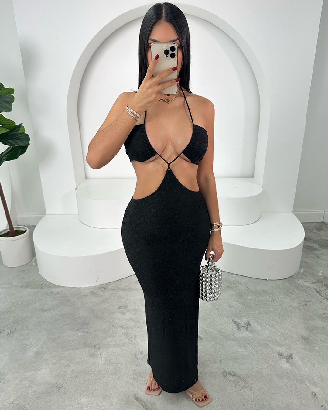 Midnight Mist Cutout Maxi