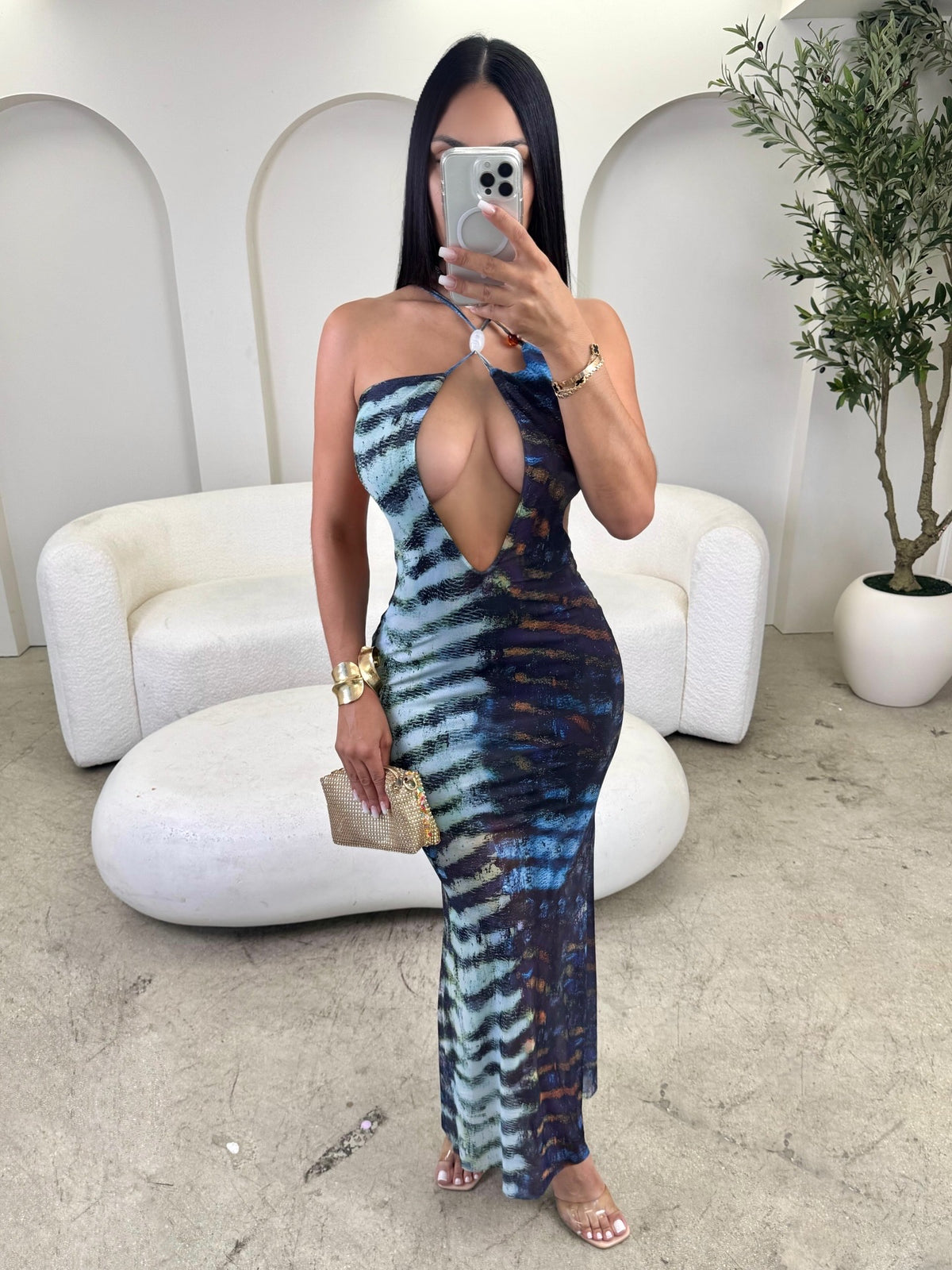 Sapphire Seduction Maxi Dress