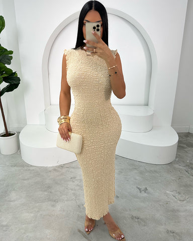 Majestic Elegance Nude Maxi