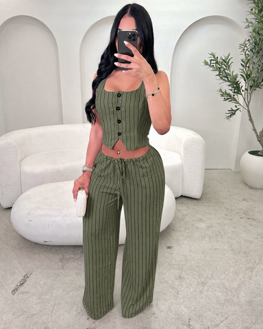 Alina Pant Set (Green)
