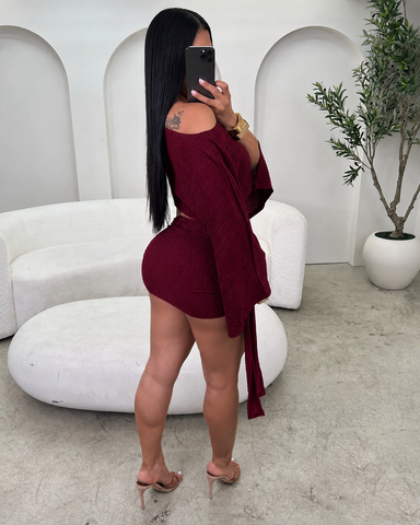 Merlot Kiss Skirt Set